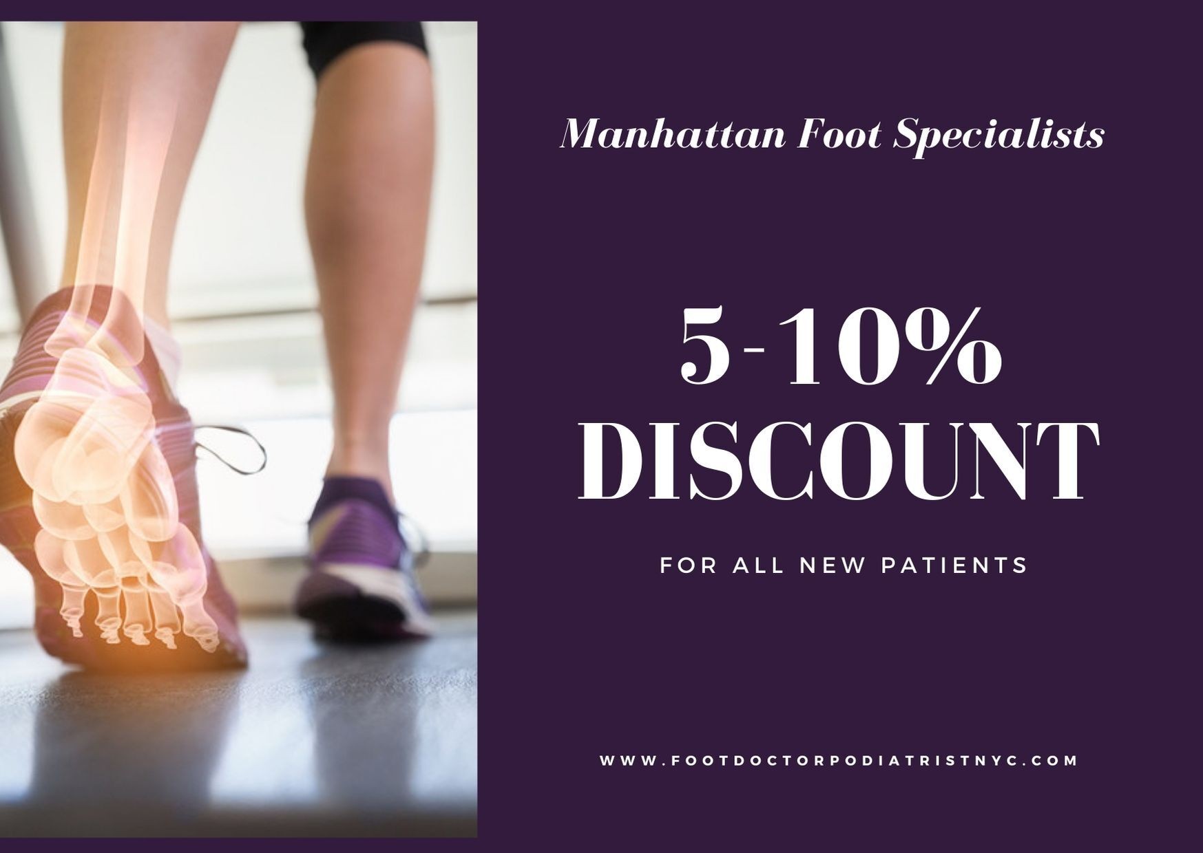Discount for new patients from Manhattan Foot Specialists